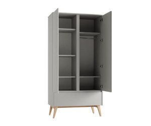 Armario de ropa con 2 puertas (colección Classy Gray)